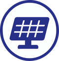 Solar-powered icon — illustrative image
